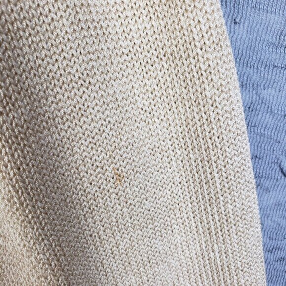 Vintage ST. JOHN Sport Santana Knit Blazer Jacket Crest Full Zip size M Cream - Picture 13 of 16